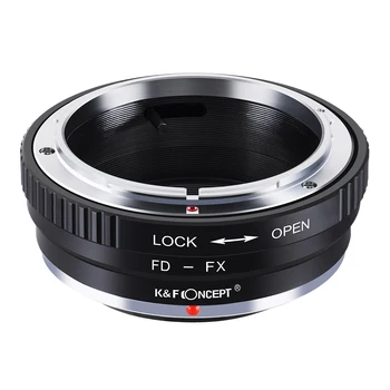 Преходни пръстен за обектива K & F Concept FD-FX обектив на Canon с затваряне на РР към корпуса на фотоапарата Fujifilm FX Mount X-Pro1 X-E1, X-A1, X-M1