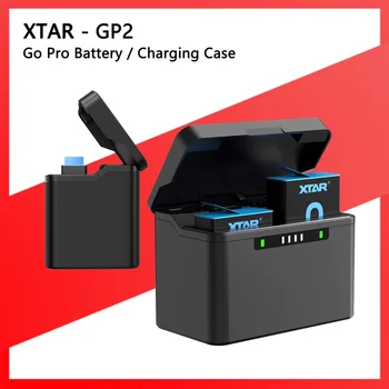 XTAR GP2 GoPro hero Батерията/Калъф за зареждане на Сверхбыстрое преносимо зарядно с два слота за 3A за GoPro hero 5/6/7/8/9/10