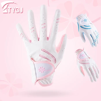 TTYGJ 1 Чифт женски Еластични ръкавици за голф, женски Дишащи ръкавици за голф, на лявата и на дясната ръка, женски Нескользящие гранули, Спортни Ръкавици