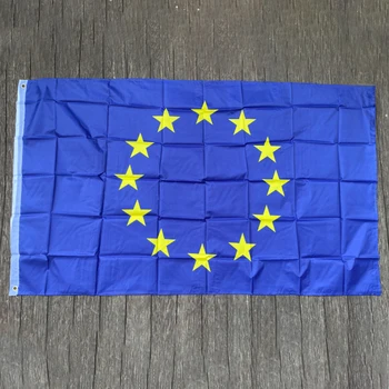 безплатна доставка xvggdg 3x5 FTs Европейския Съюз, Знаме на ЕС 90*150 см Евро Флаг Европа супер-полиестер Съвет Евро флаг