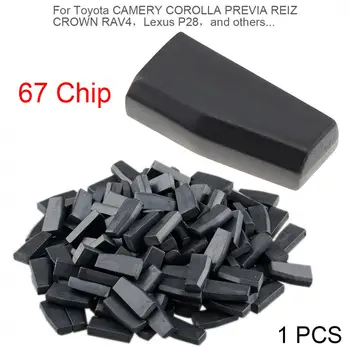 1 бр Празен 4D67 ID67 въглероден чип Авто ключ, Транспондер чип, подходящи за Toyota и е подходящ за CAMERY COROLLA PREVIA CROWN RAV4