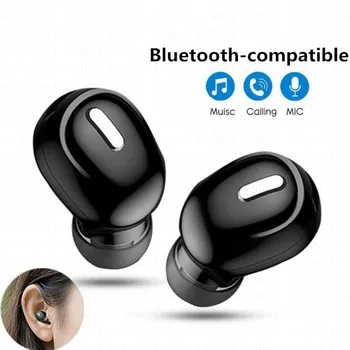 Мини Безжична Bluetooth 5,0 Слушалки Втулки Спортни с Микрофон Слушалки Хендсфри Слушалки За Samsung, Huawei Всички Телефонни Слушалки