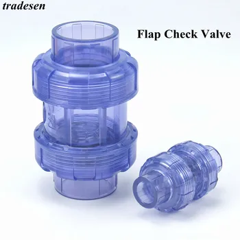 1 бр. I. D20 ~ 63 мм Прозрачен Клапан PVC Обратен Клапан PVC Водопровод Клапан Аквариумный Резервоар Фитинги Градински Домашни Конектори
