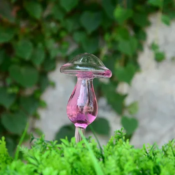 Прекрасен Стъклен Waterer Самополивающиеся Глобуси Форма На Птица Ръчно Blow Формовъчни Прозрачни Водни Крушки Крушки За Поливане На Растения Дизайн Птичи Гъбички