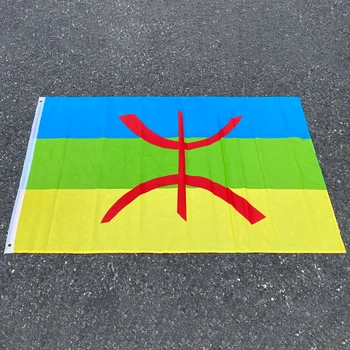 aerxemrbrae flag150x90 см берберски флаг Флаг Северна Африка Полиестер Банер, който да се вее По Поръчка амазигский флаг