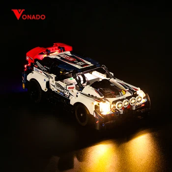 Комплект led лампи, Съвместими с 42109 Техника на Top Gear, Рали-автомобил, градивни елементи за осветяване на вашите играчки, само светлината