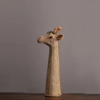 Статуята на Жираф От Смола Тъкани Модел Ръчно рисувани Любимци Творчески Скандинавските Жирафи Художествени Занаяти Верандата Декорация на Дома, Празничните Подаръци