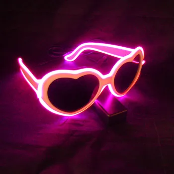Очила за костюмированной парти с подсветка El-Wire DJ Неон led Осветление Слънчеви Очила El-Тел за Партита Празничен Подарък Светещ Новост