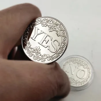 Диаметър 25 мм Монета ДА или НЕ Вземат решение Запомнящо се икона Двустранно Релефно Покритие Колекция Коллекционируйте монети Шарм