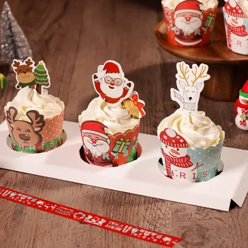 2022 Весел Коледен Кейк Висока Температура Фурна Въздушна Фритюрник Чаша За Кифли Декор На Тортата Коледна Украса За Коледна Украса На Дома