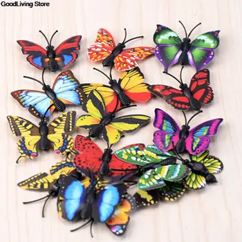 4 Бр./компл. миниатюри занаяти пеперуда приказна градина, мини на джуджетата терариуми от мъх фигурки за украса на градината 4x4 см