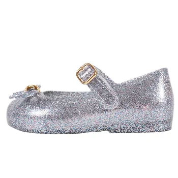 Детски летни Сандали с кристали за малки момичета; желейные обувки на принцесата на високи токчета; танцови обувки на принцесата за Cosplay-сандали за момичета