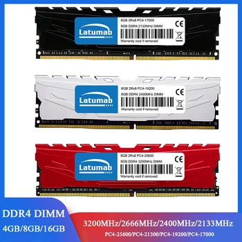 Latumab Memoria DDR4 Оперативна памет 4 GB 8 GB 16 GB, 3200 Mhz 2400 2133 2666 Mhz Детска Настолна памет 288Pin PC4-25600 21300 19200 1.2 ОПЕРАТИВНА ПАМЕТ V-DIMM