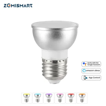 Zemismart E26 E27 LED Wi Fi Лампа Алекса Google Home Помощник на Hristo Smart Life ПРИЛОЖЕНИЕ за Дистанционно Управление на RGB Лампа Димер