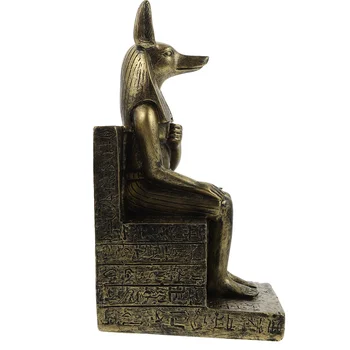 Египетска Статуя На Куче Скулптура На Бога Анубис Статуетка От Смола Египетски Декор Фигурки На Богове Статуя На Древен Украшение На Богинята Чакал Животно