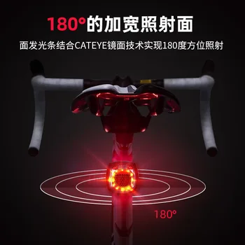 Нова велосипедна лампа USB зареждане led сигнална лампа cob нощен езда задна светлина аксесоари за колоездене
