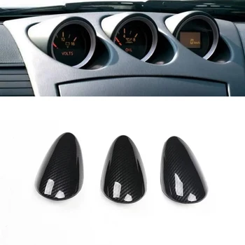 За Nissan 370Z 2008-2019 3 бр. Автомобилен Климатик отдушник Капак От Въглеродни Влакна, ABS Аксесоари За Полагане на Автомобили