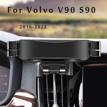 Кола Номер LHD За Volvo V90 S90 2017 2019 2020 2021 Авто Скоба За Полагане на GPS Стойка Завъртане на Поддръжка на Мобилни Аксесоари