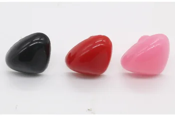 30шт 8-26 мм червен / черен / кафяв / розов Триъгълник пластмасови играчки за сигурност носове и мека шайба за кукли направи си сам