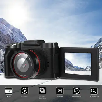 Дигитална камера с Full HD 1080P 16MP Професионална Видеокамера Vlogging Flip Selfie DV camera С Вграден микрофон